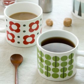 [컵(도자기머그)]애플,플라워머그2P