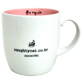 동복 내구 핑크 머그컵 (못된고양이)